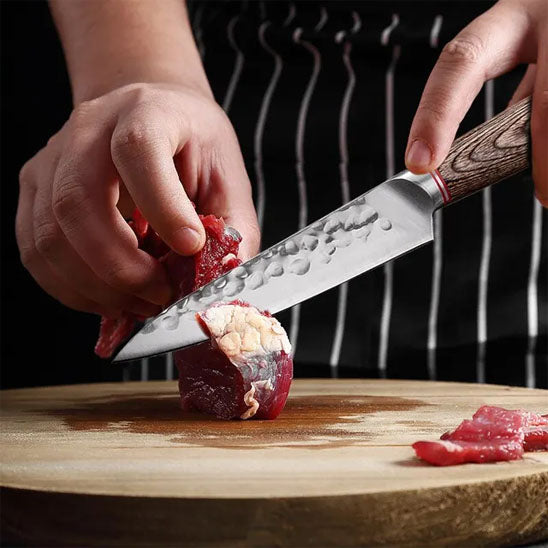 Couteau de cuisine ergonomique découpe facile