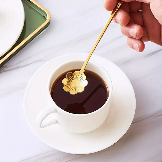 Cuillère à café fleur pour café noir