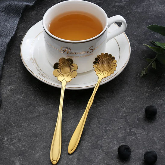 Cuillère à café fleur cerisier pour thé