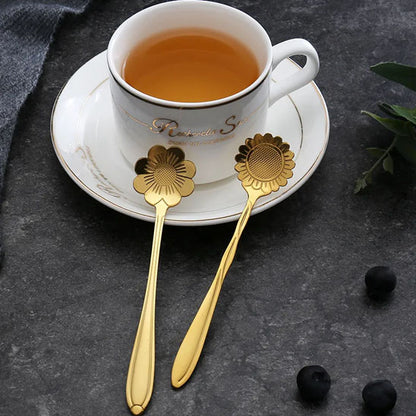 Cuillère à café fleur cerisier pour thé