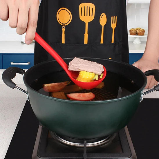 Cuillère à soupe silicone rouge