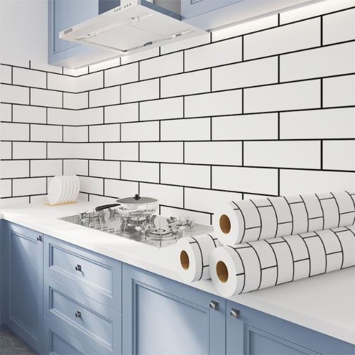 Papier peint cuisine adhésif lavable solution simple pour une cuisine moderne