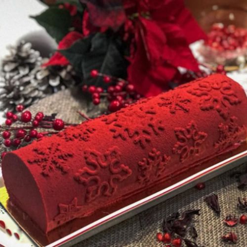 Moule à Bûche de Noël Silicone Antiadhésif pour Pâtisserie