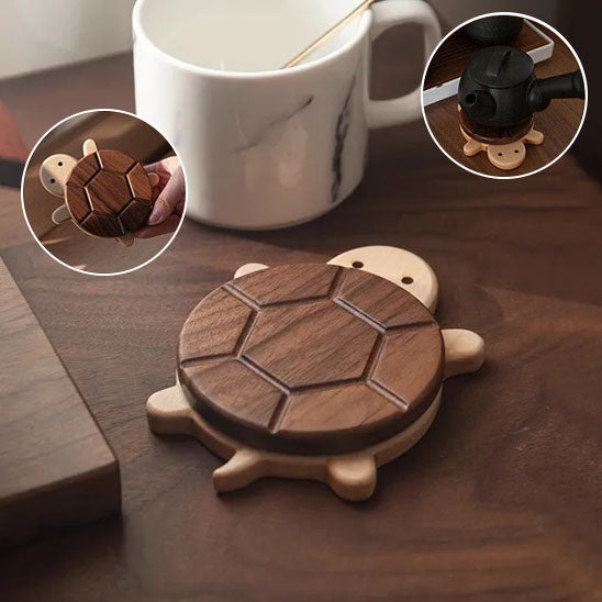 Dessous de Verre Tortue en Bois confortable