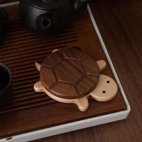 Dessous de Verre Tortue en Bois solide