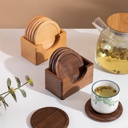 Dessous de Verre en Bois de Noyer