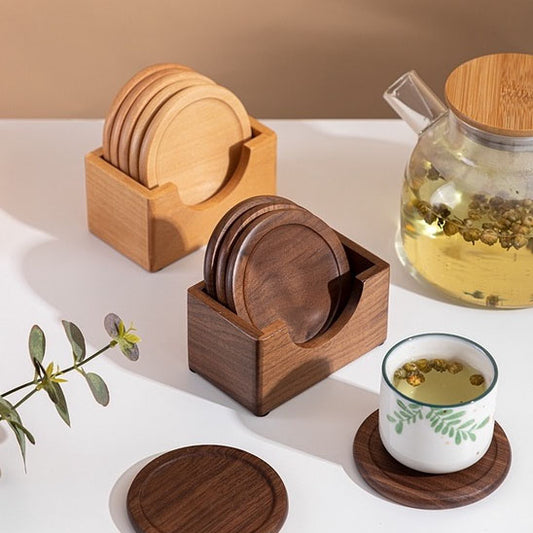 Dessous de Verre en Bois de Noyer