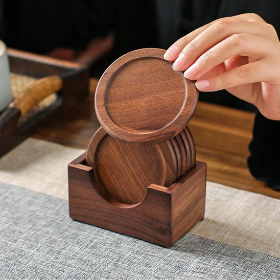 Dessous de Verre en Bois de noyer facile