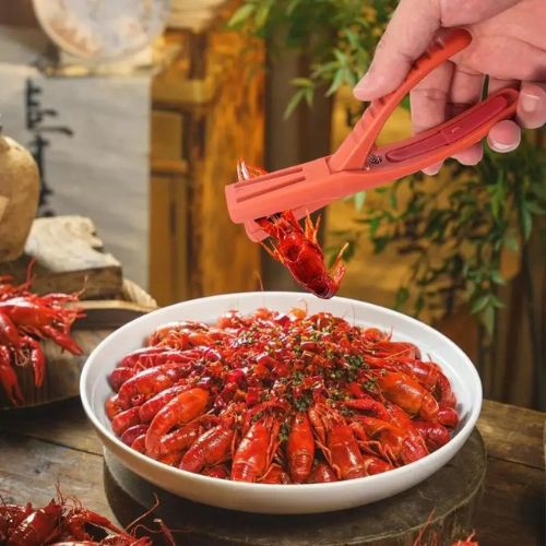 Éplucheur de crevette en inox rouge