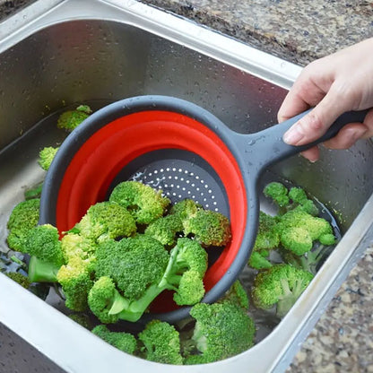 Passoire en silicone pliable ergonomique égoutter légumes