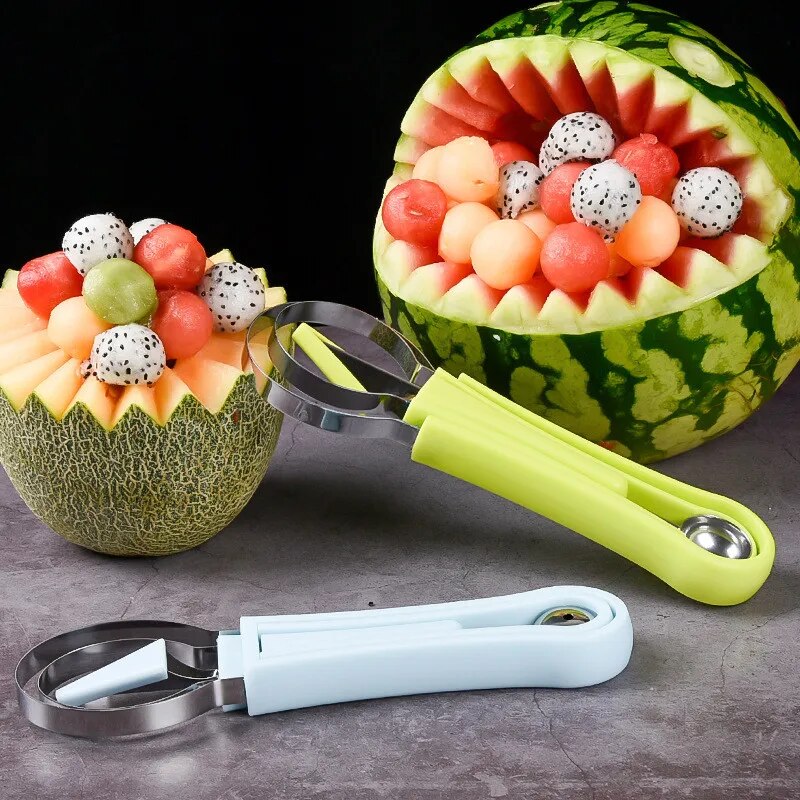Coupe-Pastèque - Couteau À Découper Les Fruits 3 En 1 - Avec Melon