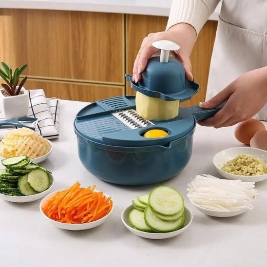 coupe légumes bleu