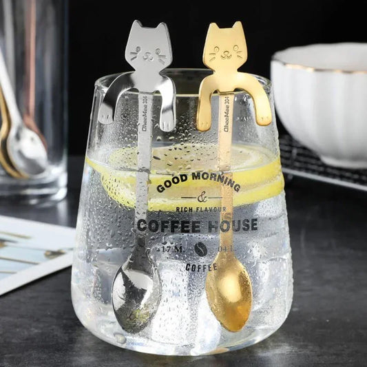 cuillère-chat-suspendu-argentée