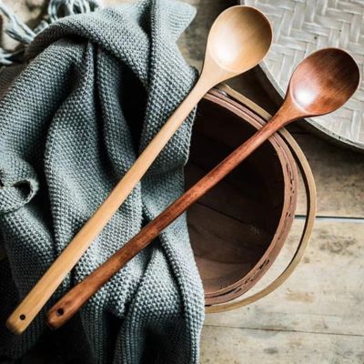 cuillère à soupe longue manche bois