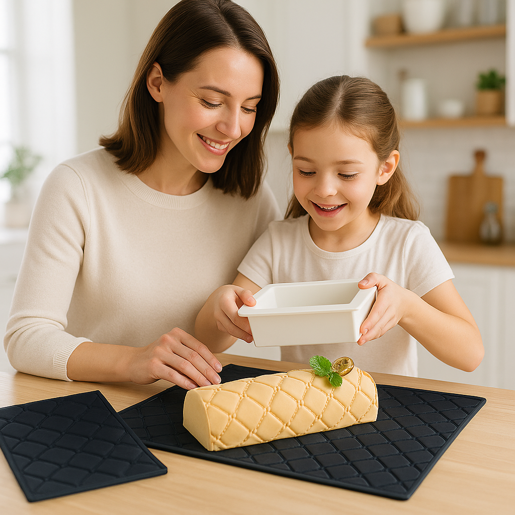 Moule à Bûche de Noël Silicone Antiadhésif pour Pâtisserie