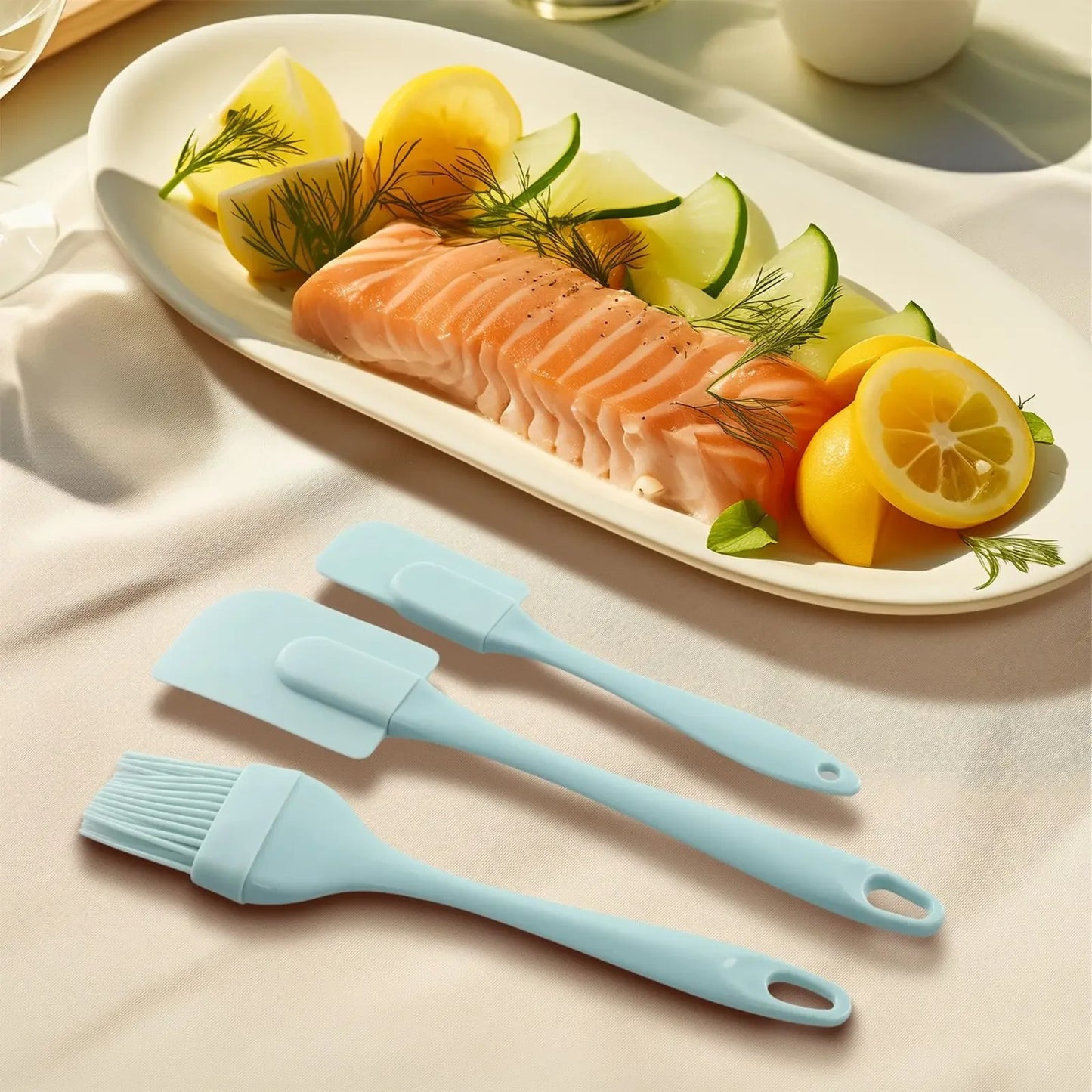 Ustensile-pour-Patisserie-en-silicone-bleu