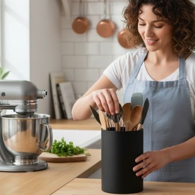 Pot ustensiles cuisine | Modern - Home - Rayonnour