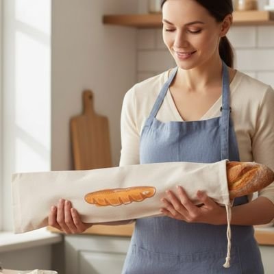 Sac à pain en coton bio | Conservation fraîcheur - Rayonnour